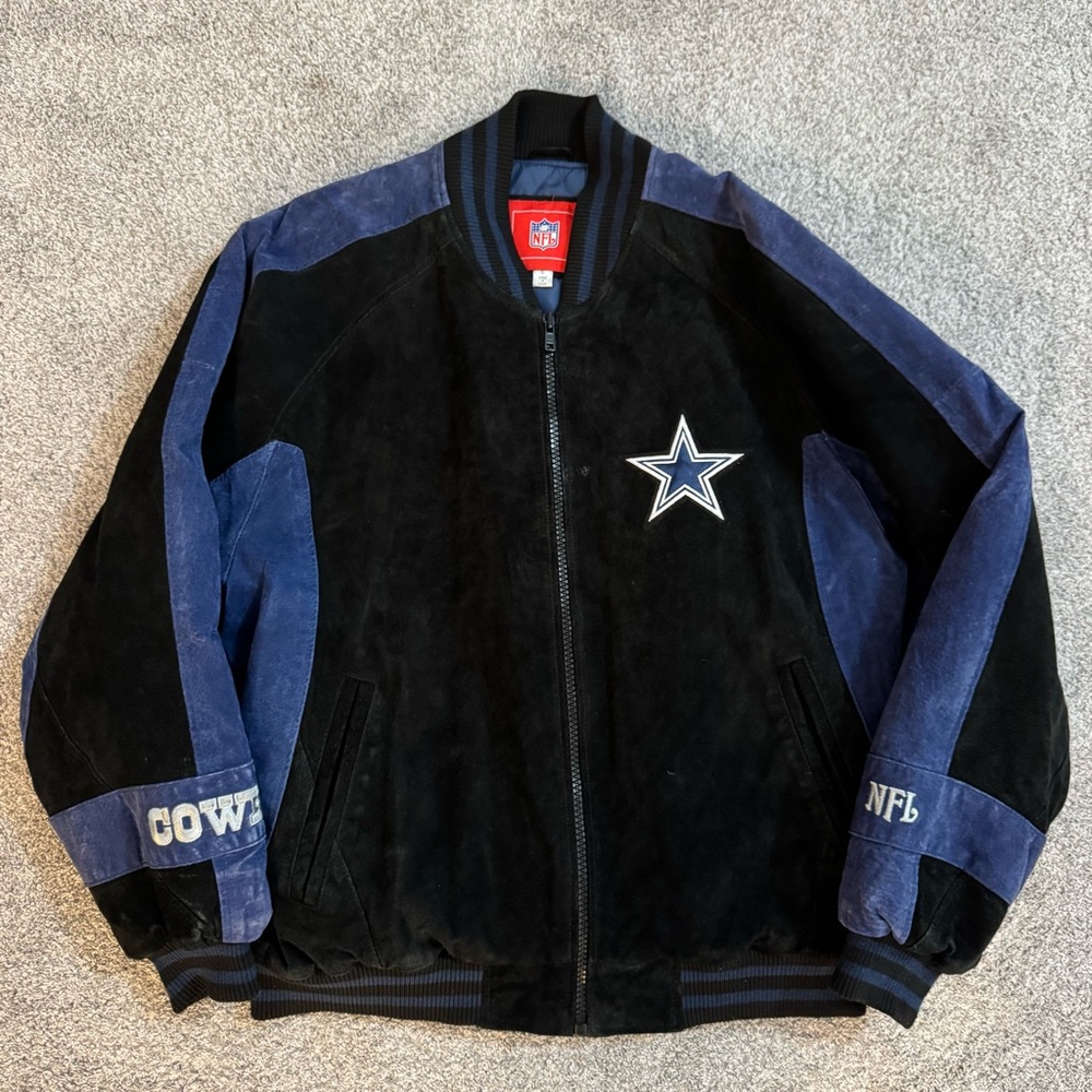 Vintage NFL Dallas Cowboys Men’s Size L Full Zip Insulated Leather Jacket